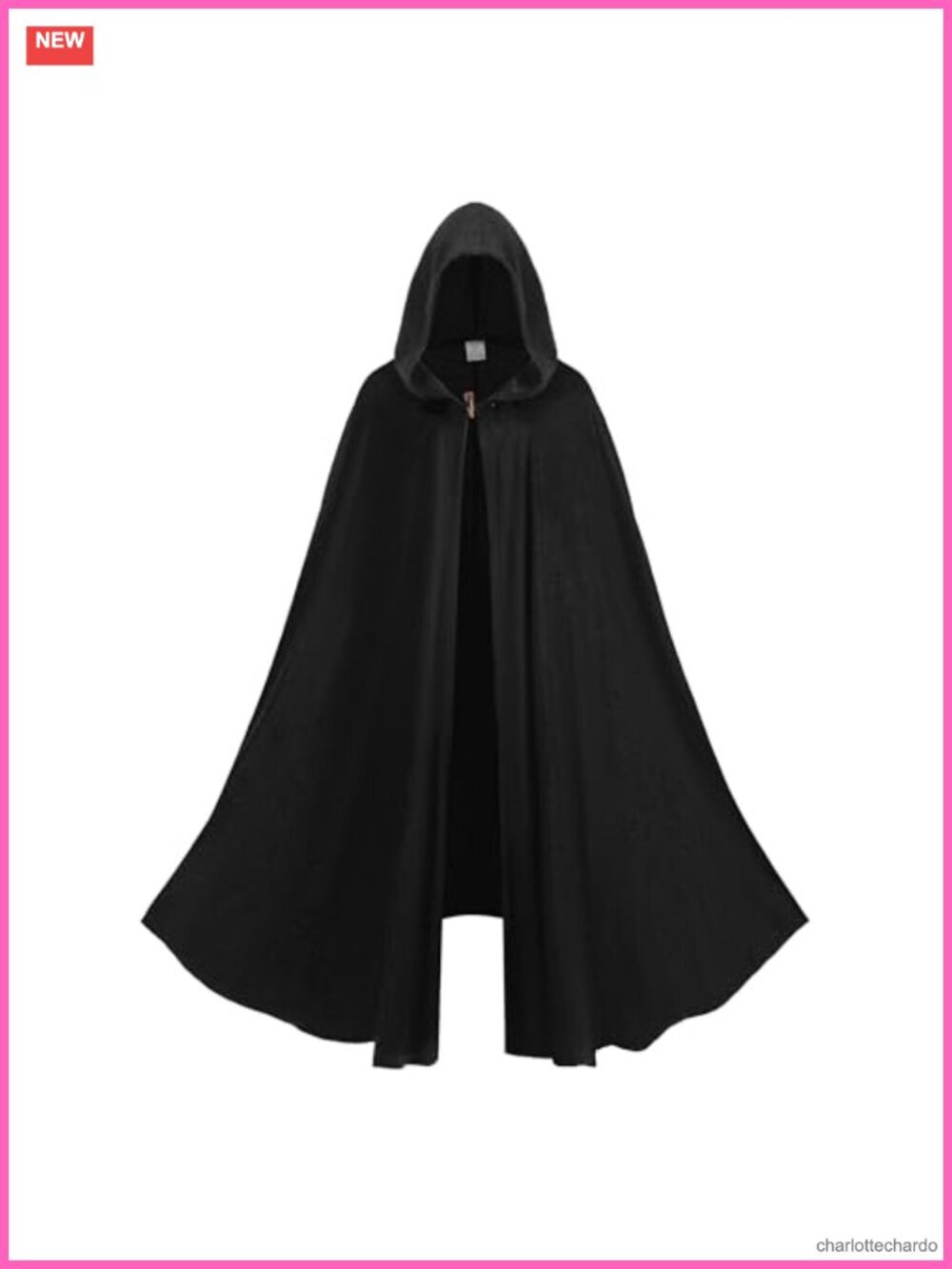 Velvet Renaissance Cloak with Hood Bull Horn Buckle Medieval Costume